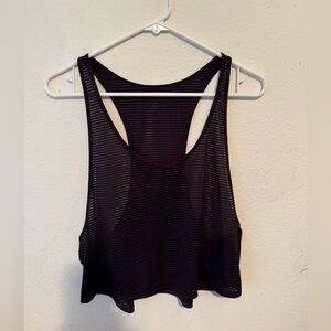 Lululemon Black Sheer Striped Tank Top